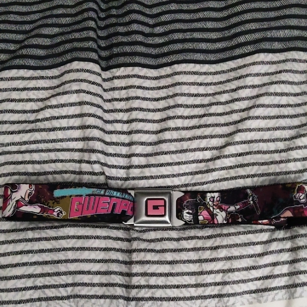 Gwen Graphic Belt with Silver Buckle